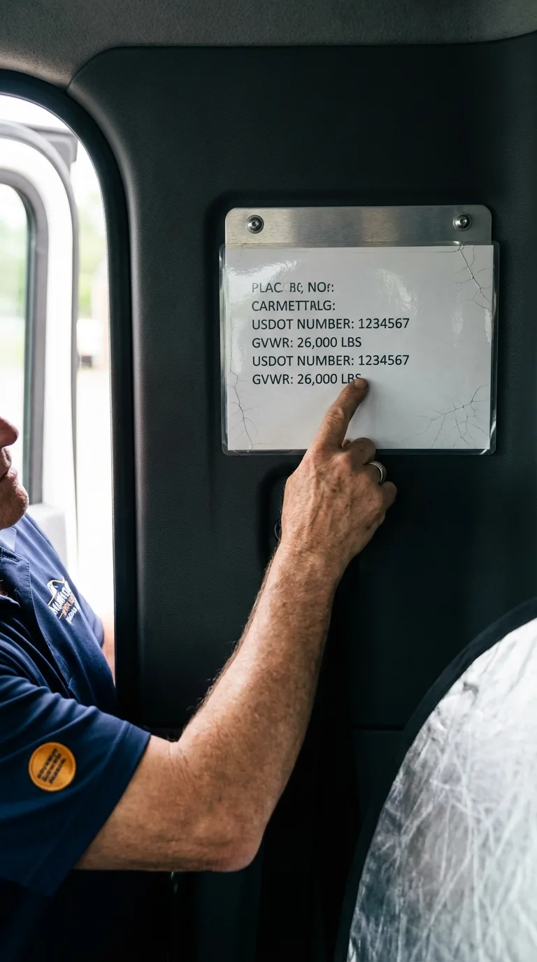 USDOT licensing placard verification in Thomaston